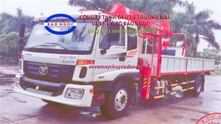 Xe tải tải thaco auman C160 gắn cẩu kanglim 5 tấn 6 đốt có giỏ nâng